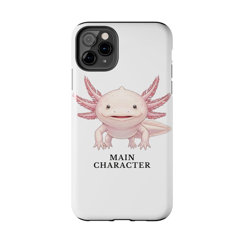 Coque de téléphone Axolotl – Personnage principal Énergie, accessoire amphibien rose image 14