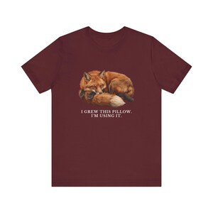 I Grew This Pillow Shirt, Funny Red Fox Tee, Sleepy Nap Lover Gift, Cottagecore Animal Graphic T-Shirt, Cute Fox bild 18
