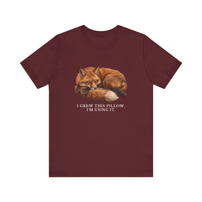 I Grew This Pillow Shirt, Funny Red Fox Tee, Sleepy Nap Lover Gift, Cottagecore Animal Graphic T-Shirt, Cute Fox bild 18