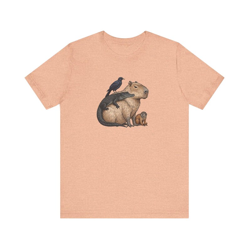 Camiseta estampada "Capibara With Friends" - Regalo de animales para relajarse al máximo imagen 10