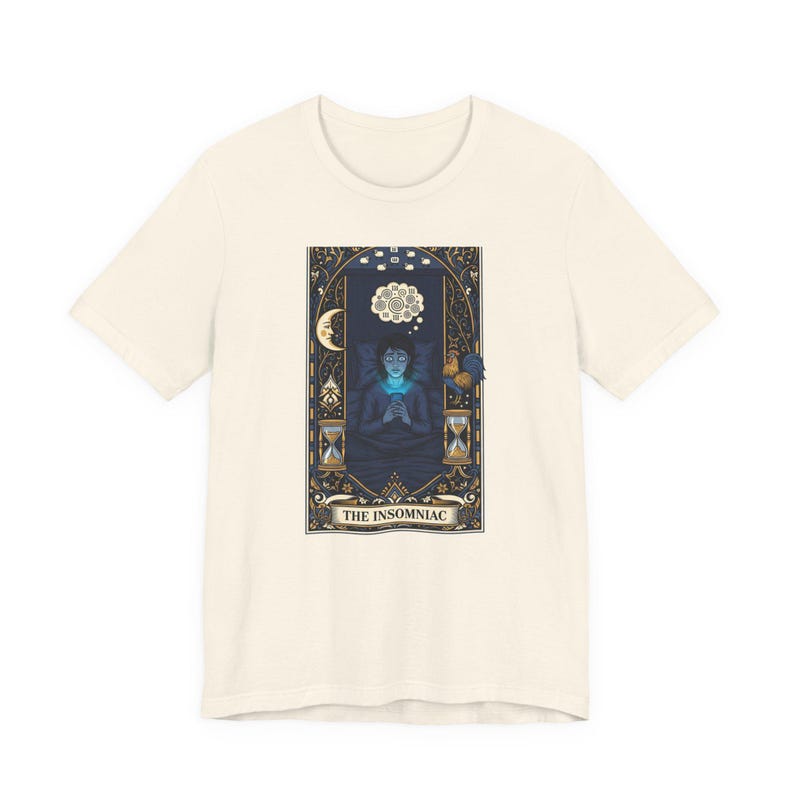 The Insomniac Tarot Card Graphic Tee - Night Owl Witchy Gift image 13