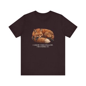 I Grew This Pillow Shirt, Funny Red Fox Tee, Sleepy Nap Lover Gift, Cottagecore Animal Graphic T-Shirt, Cute Fox bild 20