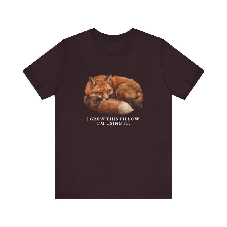 I Grew This Pillow Shirt, Funny Red Fox Tee, Sleepy Nap Lover Gift, Cottagecore Animal Graphic T-Shirt, Cute Fox bild 20