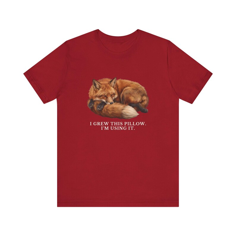 I Grew This Pillow Shirt, Funny Red Fox Tee, Sleepy Nap Lover Gift, Cottagecore Animal Graphic T-Shirt, Cute Fox bild 19