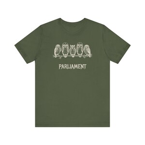 Funny Owl Shirt, Parliament of Owls Collective Noun Tee, Bird Nerd Gift, Literary Humor T-Shirt, Birder Gift, English Teacher Graphic Tee image 10