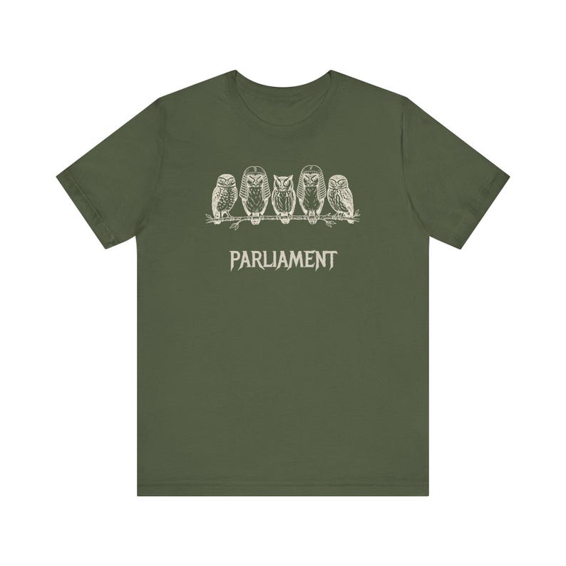 Funny Owl Shirt, Parliament of Owls Collective Noun Tee, Bird Nerd Gift, Literary Humor T-Shirt, Birder Gift, English Teacher Graphic Tee image 10