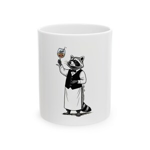 Trash Panda Sommelier Ceramic Mug - Raccoon Wine Humor Gift bild 1