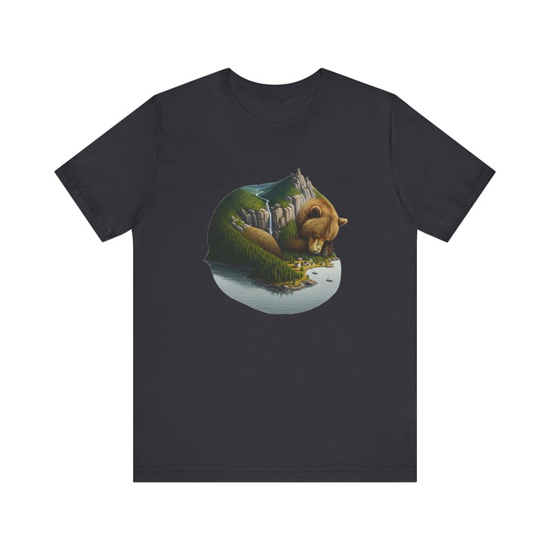 Sleeping Giant Bear Graphic Tee - Nature Landscape Animal Gift image 4