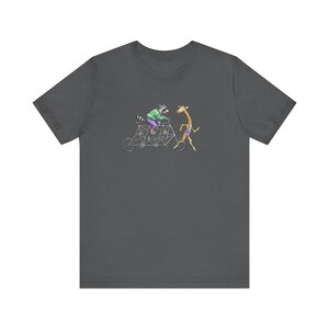 Tandem Bike Animal Friends Graphic Tee - Funny Cycling Animal Gift image 11