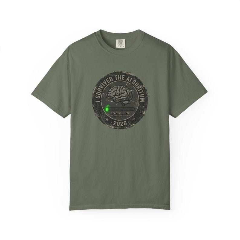 Camiseta gráfica "Sobreviví al algoritmo 2026" - Camiseta gráfica con humor sobre IA imagen 4