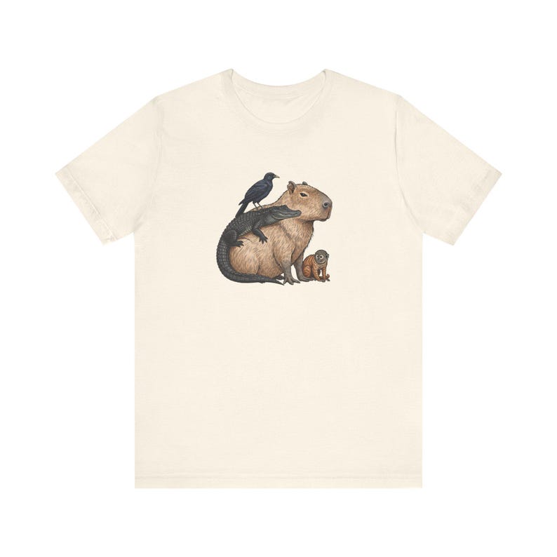 Camiseta estampada "Capibara With Friends" - Regalo de animales para relajarse al máximo imagen 9