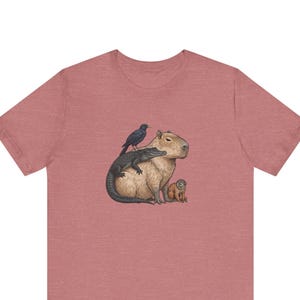 Camiseta estampada "Capibara With Friends" - Regalo de animales para relajarse al máximo imagen 1