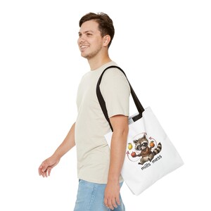 Mills Mess Raccoon Juggler Tote Bag - Funny Juggling Animal Gift image 11