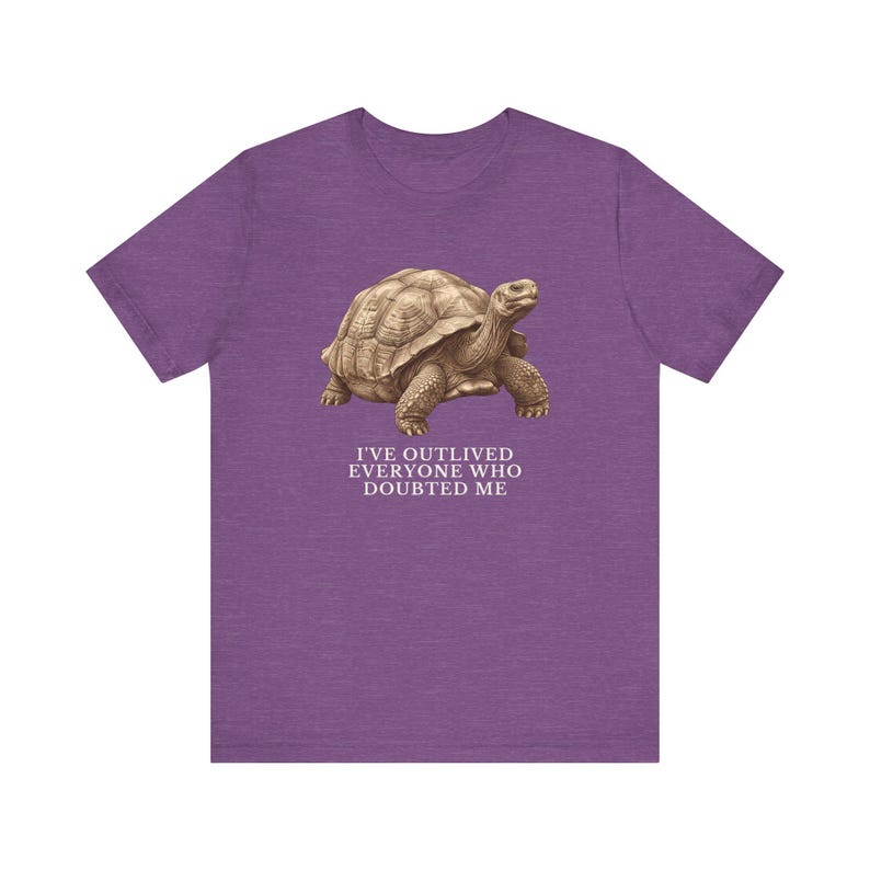 Outlived Every Last Doubter Shirt, Funny Tortoise Tee, Motivational Gift, Survivor Humor Graphic T-Shirt, Slow and Steady afbeelding 17