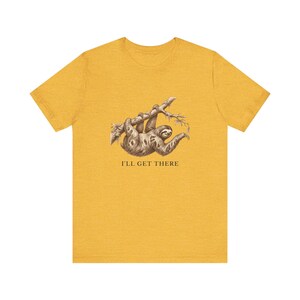 Funny Sloth T-Shirt, I'll Get There Tee, Lazy Animal Lover Gift Bild 9