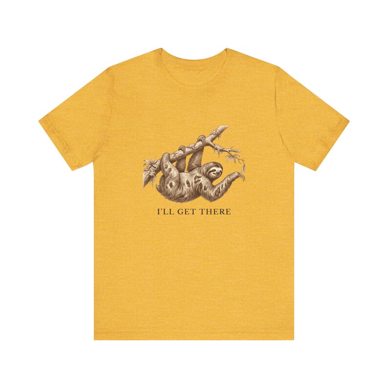 Funny Sloth T-Shirt, I'll Get There Tee, Lazy Animal Lover Gift Bild 9