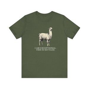 Exceptional This Is Settled Shirt, Funny Llama Tee, Self Confidence Gift, Bold Statement Graphic T-Shirt, Llama Lover image 11