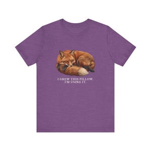 I Grew This Pillow Shirt, Funny Red Fox Tee, Sleepy Nap Lover Gift, Cottagecore Animal Graphic T-Shirt, Cute Fox bild 17