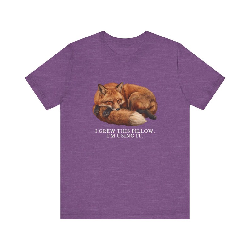 I Grew This Pillow Shirt, Funny Red Fox Tee, Sleepy Nap Lover Gift, Cottagecore Animal Graphic T-Shirt, Cute Fox bild 17