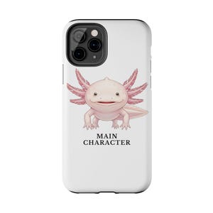 Coque de téléphone Axolotl – Personnage principal Énergie, accessoire amphibien rose image 8