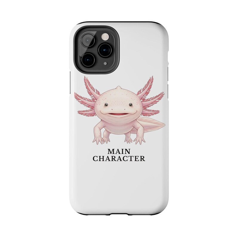 Coque de téléphone Axolotl – Personnage principal Énergie, accessoire amphibien rose image 8