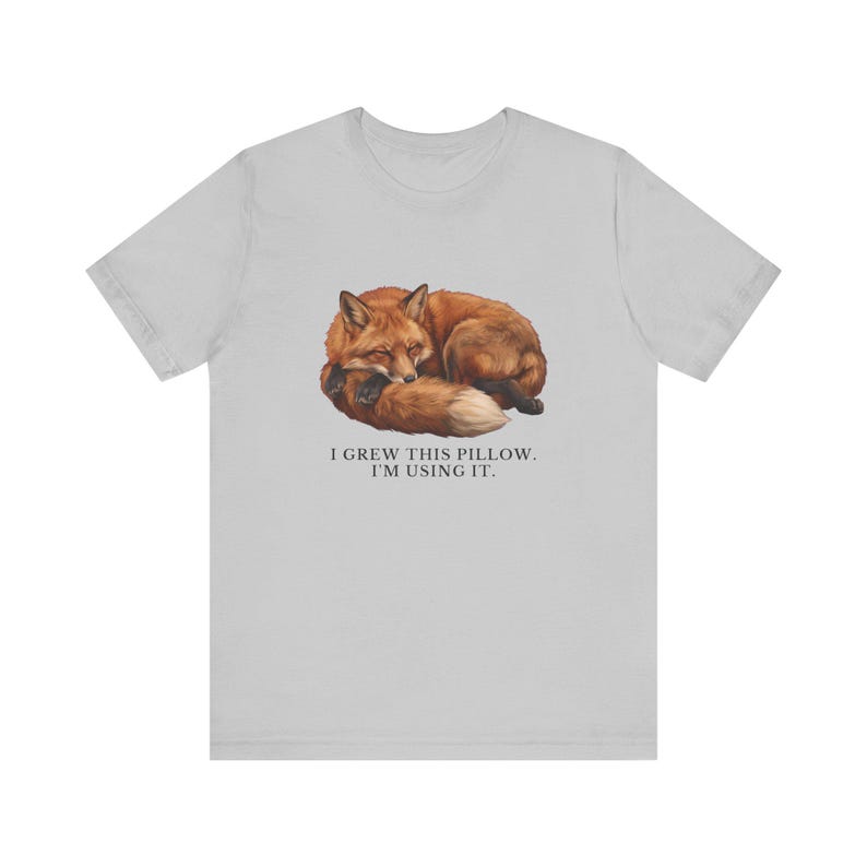 I Grew This Pillow Shirt, Funny Red Fox Tee, Sleepy Nap Lover Gift, Cottagecore Animal Graphic T-Shirt, Cute Fox bild 5