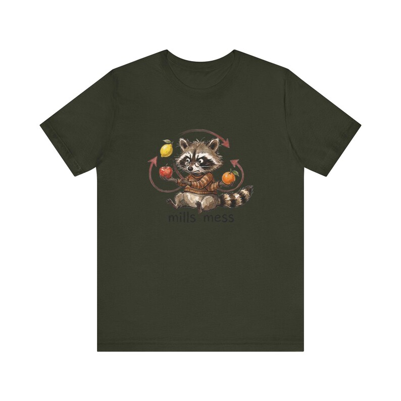 Mills Mess Raccoon Juggler Graphic Tee - Funny Juggling Animal Gift Bild 7
