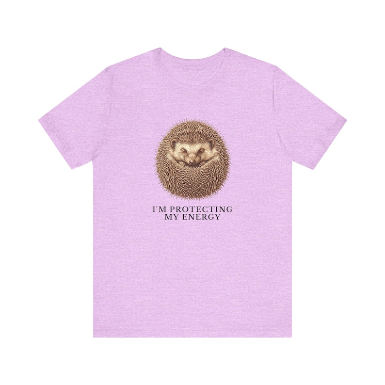 Protecting My Energy Hedgehog T-Shirt Bild 17