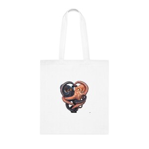 Octopus Yin Yang Tote Bag - Ocean Lover Cephalopod Gift image 1