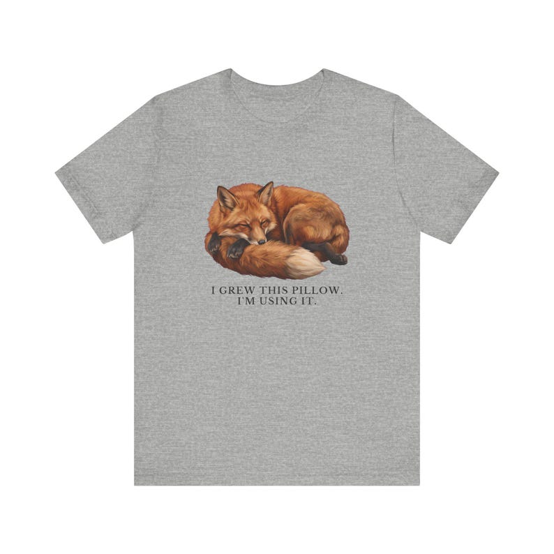 I Grew This Pillow Shirt, Funny Red Fox Tee, Sleepy Nap Lover Gift, Cottagecore Animal Graphic T-Shirt, Cute Fox bild 13