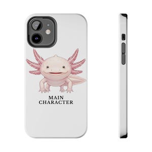 Coque de téléphone Axolotl – Personnage principal Énergie, accessoire amphibien rose image 19