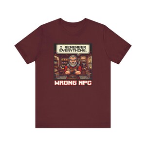 Wrong NPC Dialogue Graphic Tee - Pixel Art Gaming Humor Gift image 3