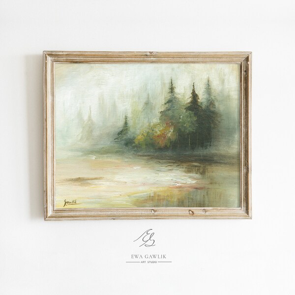 ORIGINAL Hand Painted Acrylic Painting on Canvas, Landscape, One of a Kind, 30x24cm (11.8"x9.4"), #4