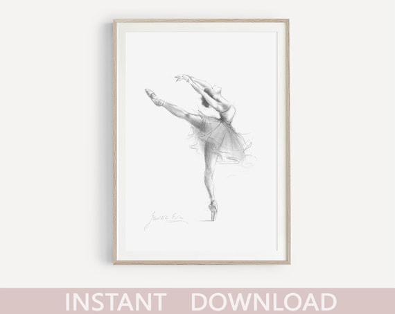 Ballerina Print, Ballerina Sketch, Print of Drawing, Picture Ballerina,  Ballet Dancer, Ballerina Wall Art, Girl Room Decor, 51 - Etsy