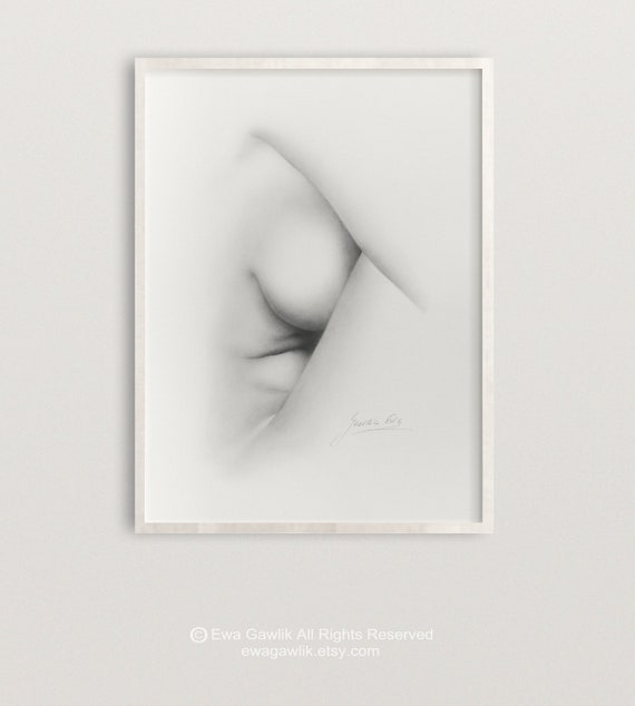 Order Sketch Naked Girl Sketch Erotic Drawing Bedroom Wall Art Erotic Woman Sketch Gift For Man Classical Nude Art Graphite Art