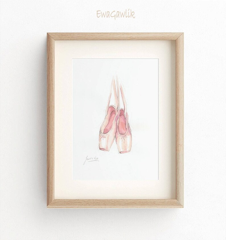 Ballet Points Shoes Points Shoes Print Points Watercolor | Etsy