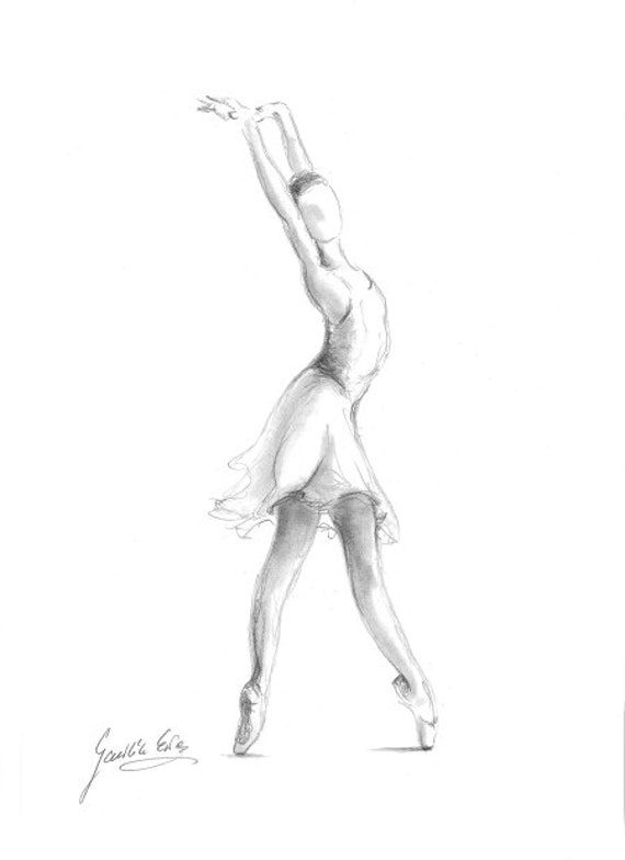 Ballerina Print Ballerina Sketch Print Of Drawing Picture Ballerina Ballet Dancer Ballerina Wall Art Girl Room Decor Gift For Girl