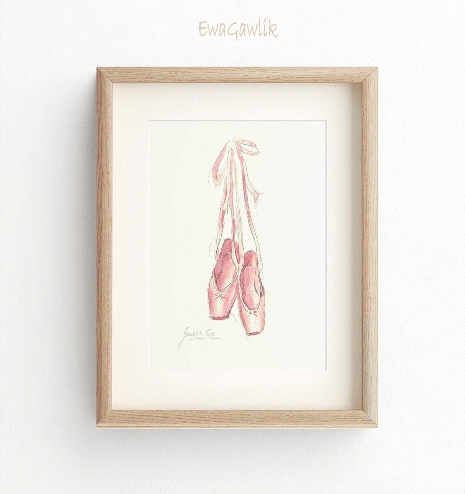 ballet points shoes, points shoes print, points watercolor, pink ballet shoes, ballet shoes prints, nursery room décor, girl roo