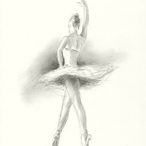 Ballerina Print Ballerina Sketch Print of Drawing Picture - Etsy