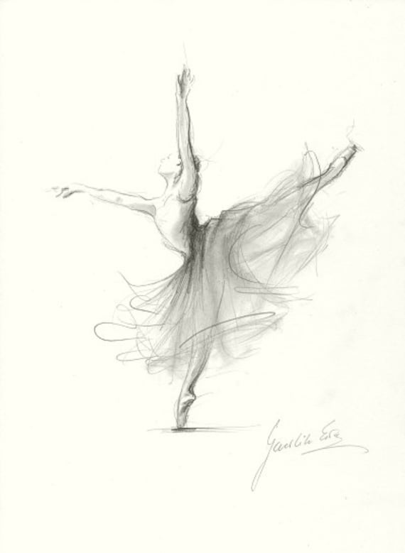 Easy Ballerina Sketch Drawing with Realistic