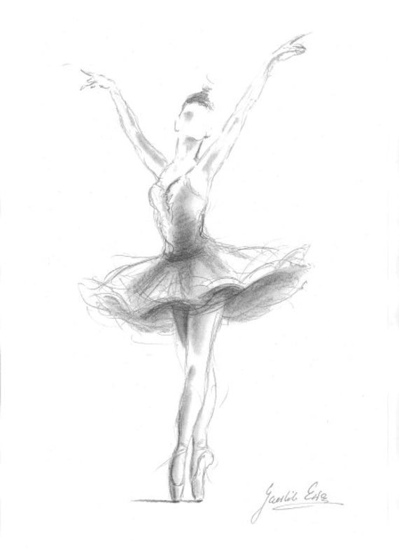 Fonkelnieuw Ballerina Print Ballerina Sketch Print of Drawing Picture | Etsy PU-93