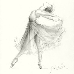 Print of Ballerina Print of Sketch Print of Drawing - Etsy