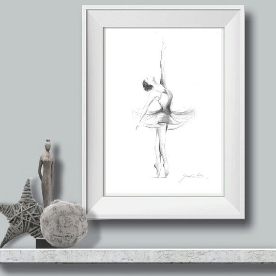 Baletnica Drukuj Ballerina Sketch Drukuj Rysunek Ballerina Zdjęcie Tancerz Baletnica Balerina Wall Art Pokój Girl Decor Prezent Dla Dziewczynki