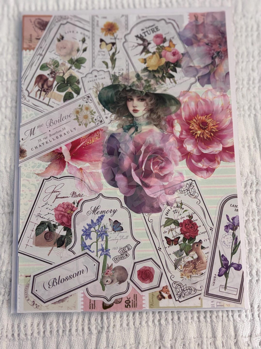 Blank Handmade 5x7 Notecards 6 Pack - Flower Dreaming - Etsy