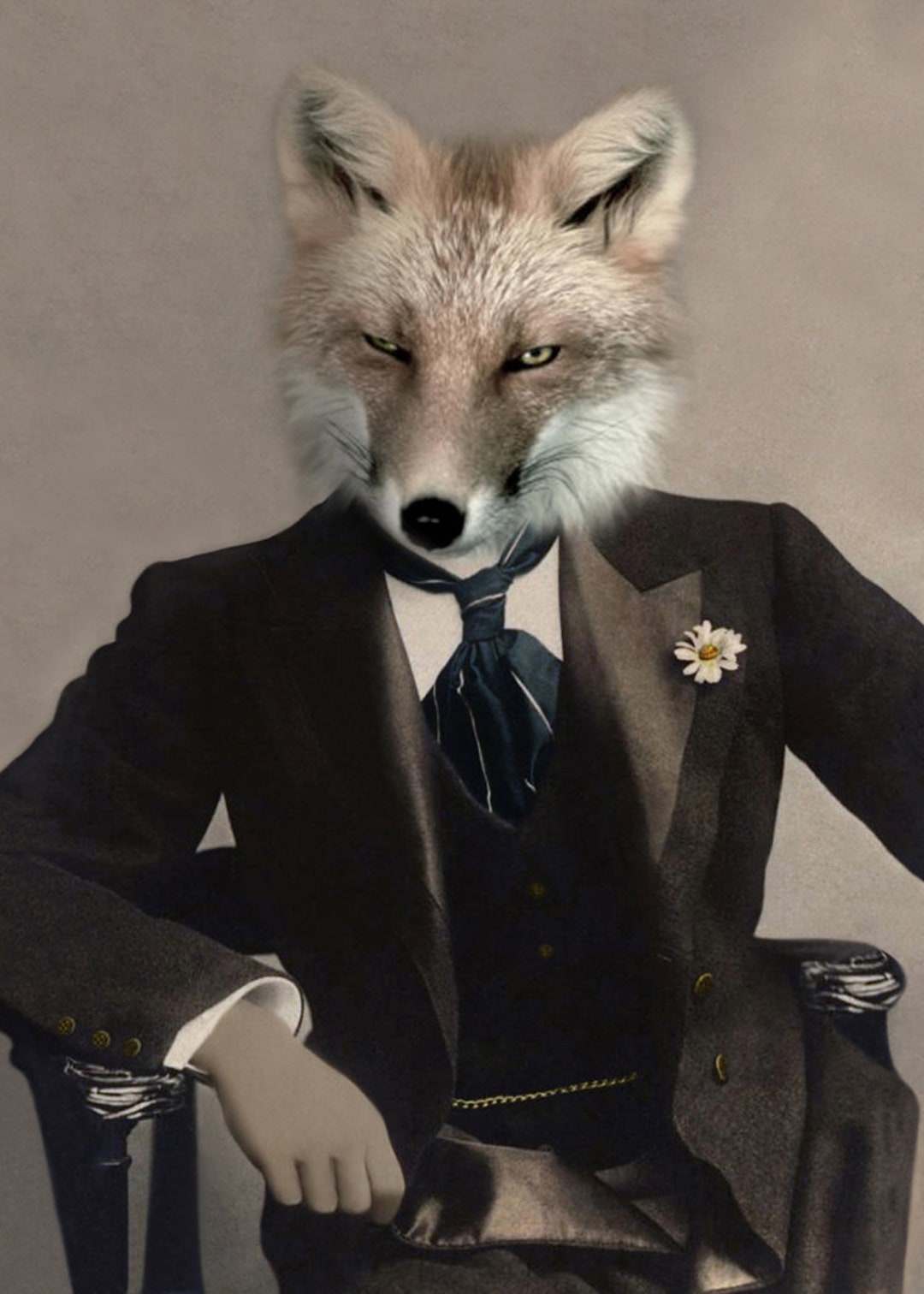 Talbot Fox Animals in Clothes Vintage Fox Print - Etsy Talbot Fox Animals in Clothes Vintage Fox Print - Etsy