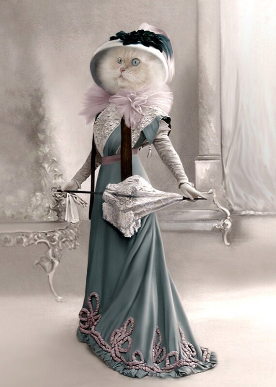 Elizabeth Cat Wearing Clothes Unique Cat Art Print Gift - Etsy Elizabeth Cat Wearing Clothes Unique Cat Art Print Gift - Etsy
