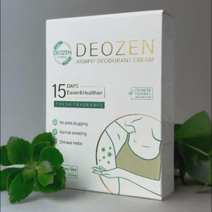 Deozen Deodorant cream, pack of 24 sachets (for 12 uses)