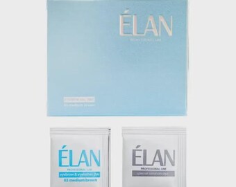 ELAN set 03 light brown, sachet eyebrow gel dye - 1 pc, sachet oxidant 3% - 1 pc