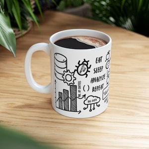 Data Analyst Mug, Funny Data Science Gift, Excel Mug for Accountant, Data Engineering Mug, SQL Python Ceramic Mug, Gift for Data Scientist