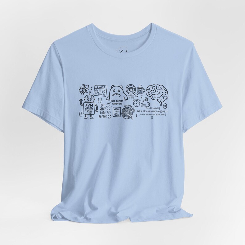 T-shirt voor Java-ontwikkelaars, cadeau-T-shirt voor programmeurs, grafisch T-shirt voor software-engineers, grappig T-shirt met code-humor, T-shirt met Java-code-doodles als cadeau afbeelding 10